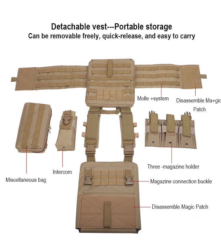 Molle Hunting Tactical Vest Chest Rig Protective Waistcoat