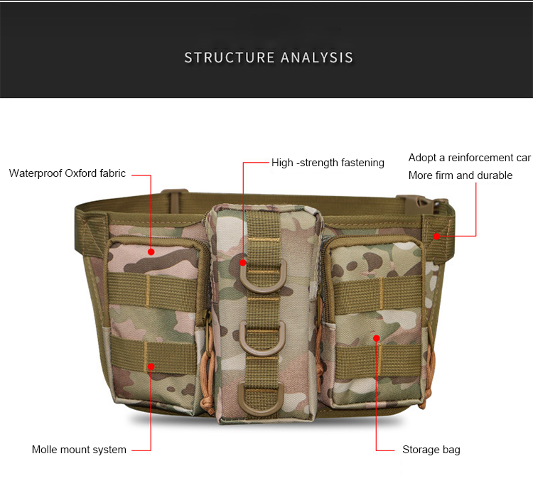 800D Tactical Molle Pouch Outdoor Waist Bag