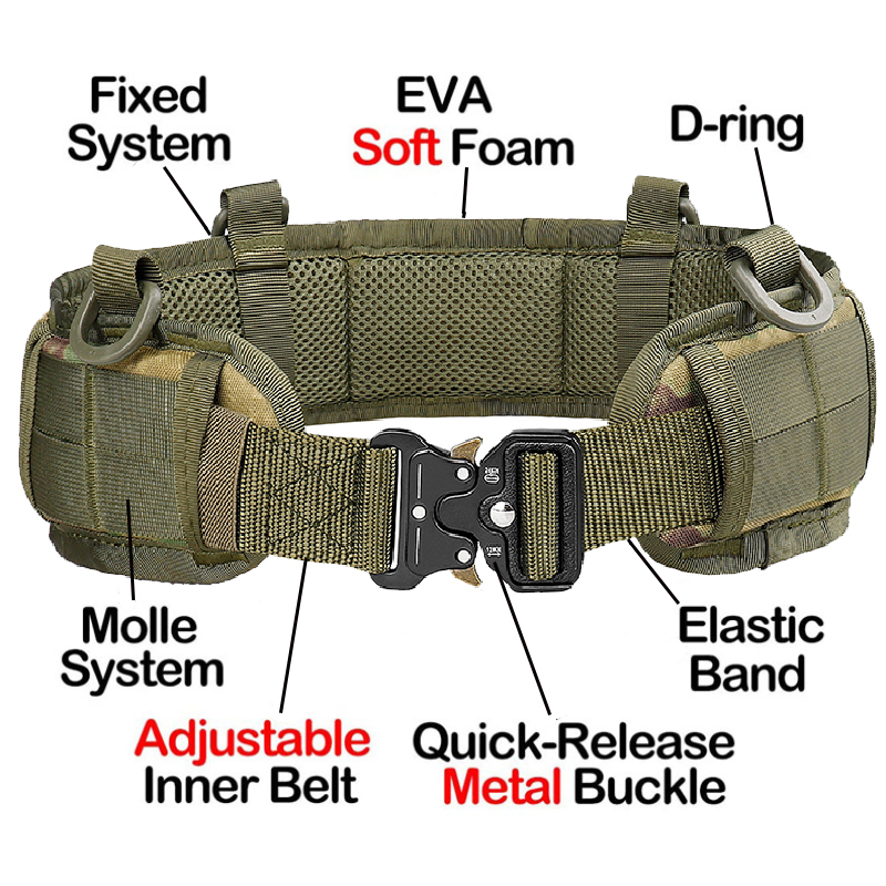 Quick Release Tactical Belt Outdoor Hunting Camouflage Waist Strap