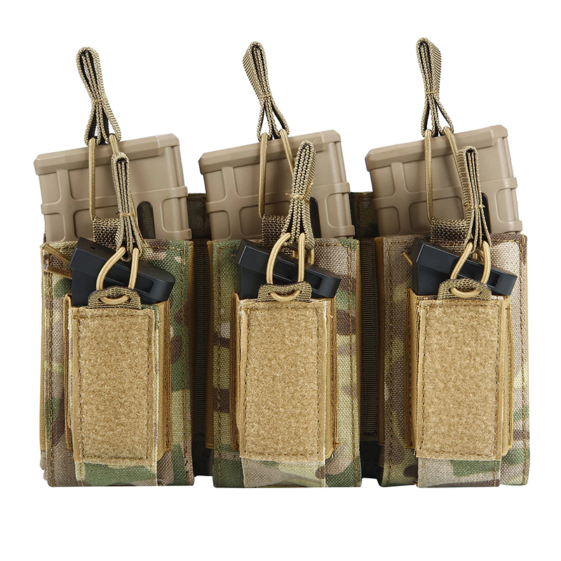 Military Tactical Edc Triple Gun Magazine Pouch Molle System Accessories