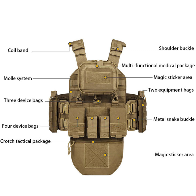 Hunting Carrier Vest Body Armor Multi-Functional Adjustable Waistcoat