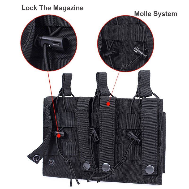 Triple Magazine Pouch For M14 M16 AK AR 5.56