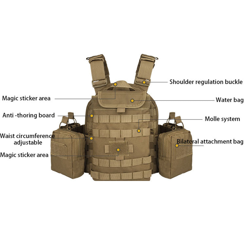 Hunting Carrier Vest Body Armor Multi-Functional Adjustable Waistcoat